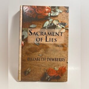 Sacrament of Lies Novel by Elizabeth Dewberry Book Advertising Murder